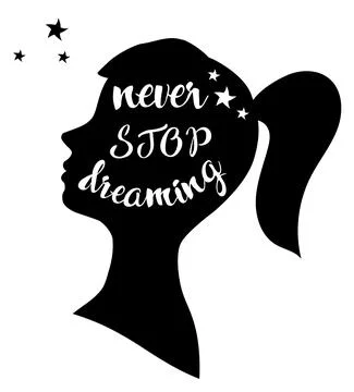 Vector never stop dreaming Illustrazione stock