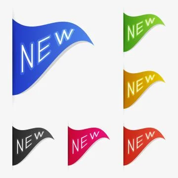 Vector new flags Stock Illustration