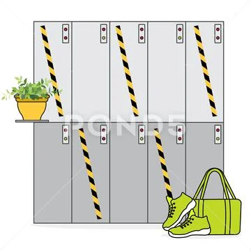 Vector New normal Locker room Sport Fitness center: Graphic #140984857