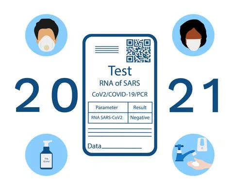 Vector New normal QR code Health Immunity Protect 스톡 일러스트