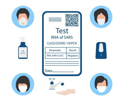 Vector New normal QR code Health Immunity Protect Illustrazione stock