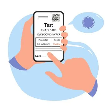 Vector New normal Test COVID-19 Health Immunity QR Stock-Illustration