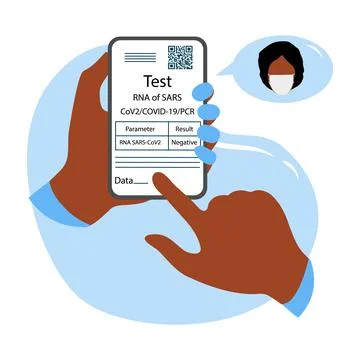 Vector New normal Test COVID-19 Health Immunity QR Stock-Illustration