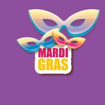 Vector new orleans mardi gras vector background with carnival mask and text Stock-Illustration