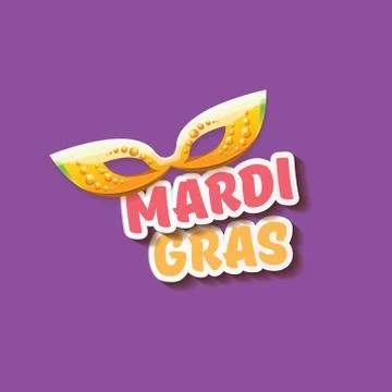 Vector new orleans mardi gras vector background with carnival mask and text 스톡 일러스트