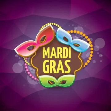 Vector new orleans mardi gras vector violet background with blur lights Stock-Illustration