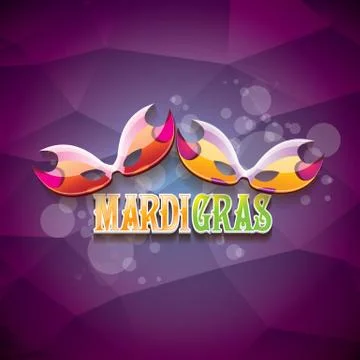 Vector new orleans mardi gras vector violet background with blur lights Stock-Illustration