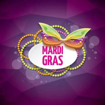 Vector new orleans mardi gras vector violet background with blur lights Stock-Illustration