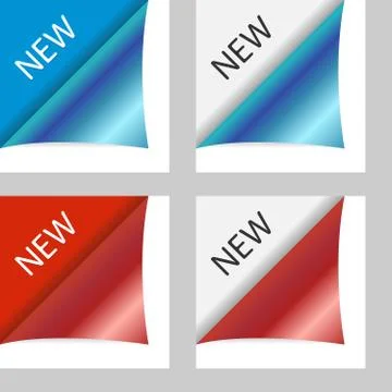 Vector new peeling corners Stock Illustration