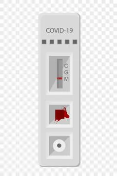 Vector New Rapid Test at White Background without Result, at Transparent Effe Illustrazione stock