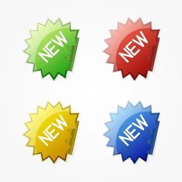 Vector new stickers Stock Illustration