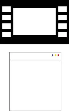 Vector new window page icon on white background. eps 10 new win page icon. Illustrazione stock