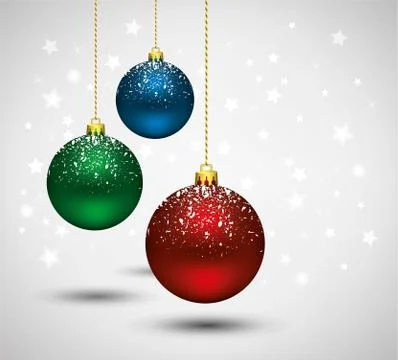 Vector new year background with christmas balls Stock Illustration