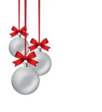 Vector new year background with hanging xmas balls Stock Illustration