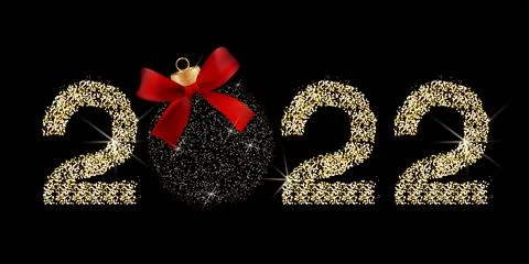 Vector. New Year card. Design templates with 2022 typographic logo. Stock Illustration
