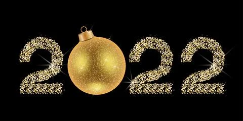 Vector. New Year card. Design templates with 2022 typographic logo. Stock Illustration