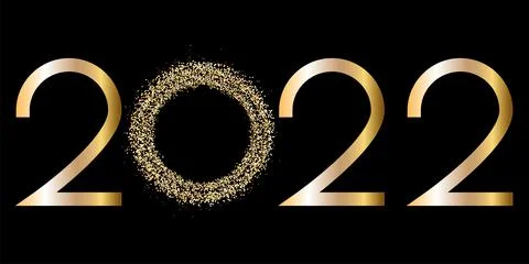 Vector. New Year card. Design templates with 2022 typographic logo. Stock Illustration