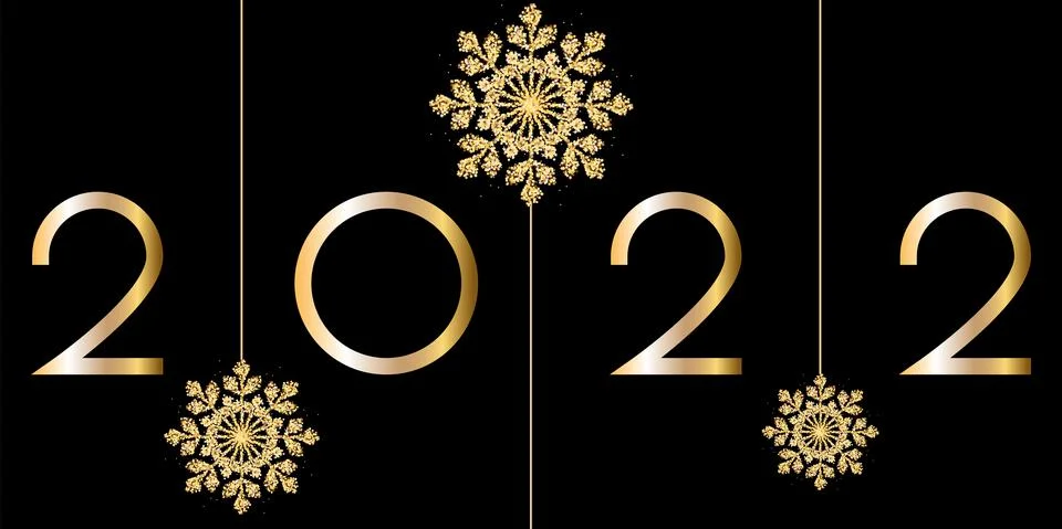 Vector. New Year card. Design templates with 2022 typographic logo. Stock Illustration