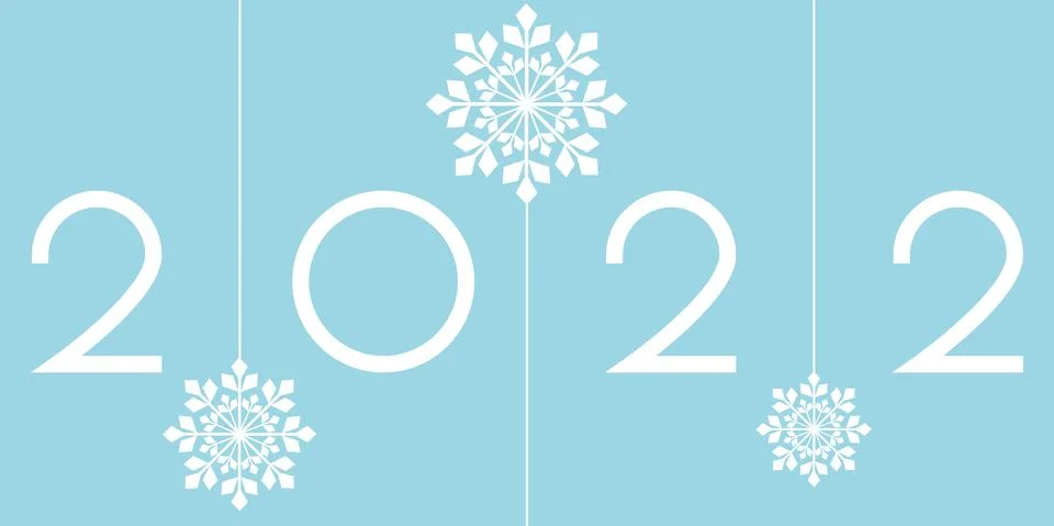 Vector. New Year card. Design templates with 2022 typographic logo. Stock Illustration