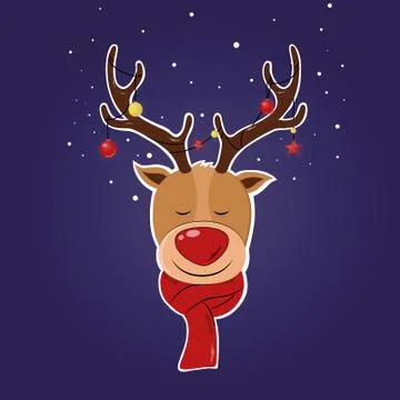 Vector New Year deer for your ideas Stock Illustration