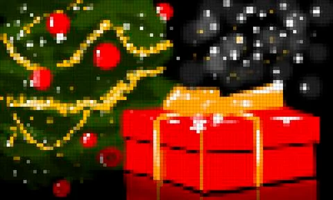 Vector New Year gift Stock Illustration