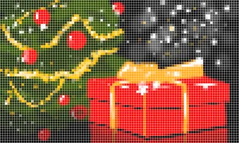 Vector New Year gift Stock Illustration