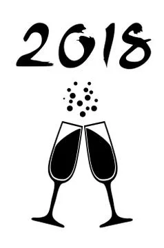 Vector New Year Stock Illustration