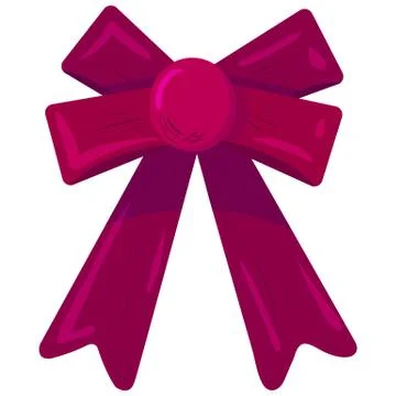 Vector new year's bow. decor for Christmas tree decoration Stock Illustration