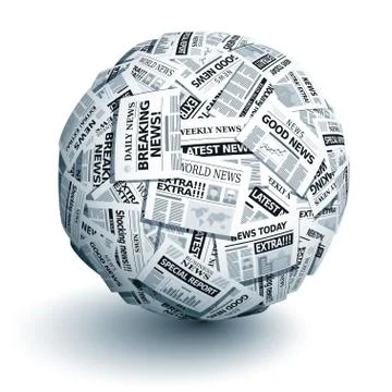 Vector newspaper ball Stock Illustration