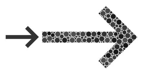 Vector Next Arrow Mosaic of Small Circles 库存插图