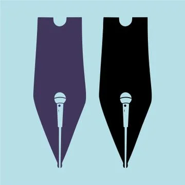 Vector nib art Stock Illustration