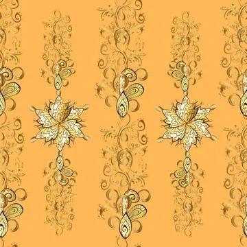 Vector Nice fabric pattern. Abstract elegance seamless pattern with floral backg イラスト素材