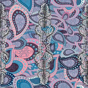 Vector Nice fabric pattern. Abstract elegance seamless pattern with floral backg イラスト素材