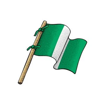 Vector of Nigerian Flag Stock Illustration