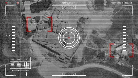 Vector. Night air raid. The bombing of ground targets in the desert. Stockillustratie