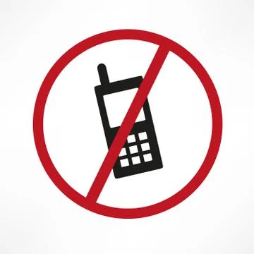 Vector no cellphone sign Stock Illustration