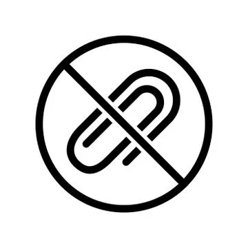 Vector of No Clip Sign - vector iconic design Stock Illustration