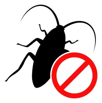 Vector No Cockroach Flat Icon Symbol Ilustración de archivo