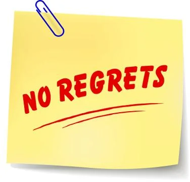 Vector no regrets message Stock Illustration