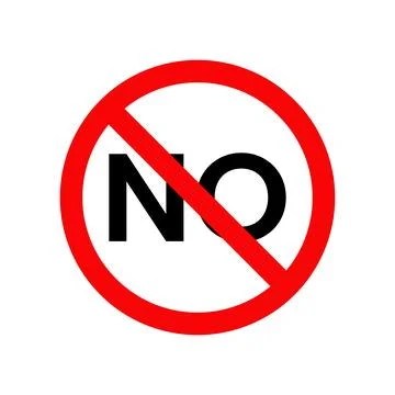 Vector No Signs warning or stop symbol Stock Illustration