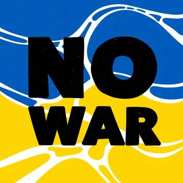 Vector no war in Ukraine with on an isolated background against the backgroun Stock Illustration