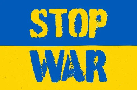 Vector no war in Ukraine with on an isolated background against the backgroun Stock Illustration