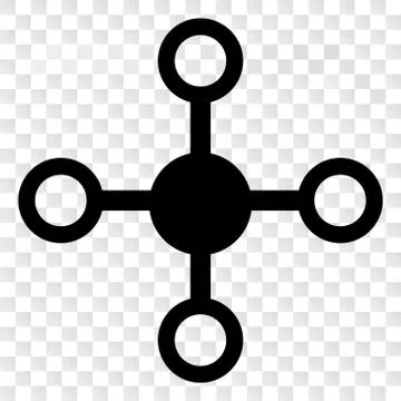 Vector Node Icon on Chess Transparent Background Illustrazione stock