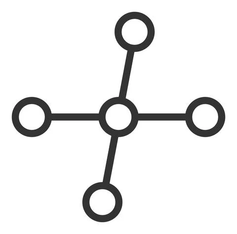 Vector Node Links Flat Icon Symbol Illustrazione stock