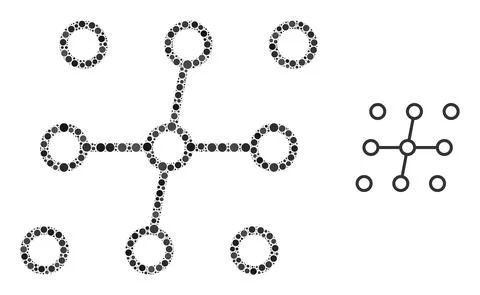 Vector Nodes Composition of Dots Stockillustratie