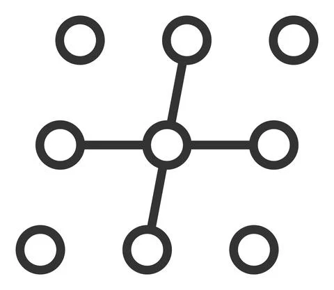 Vector Nodes Flat Icon Image Stock Illustration