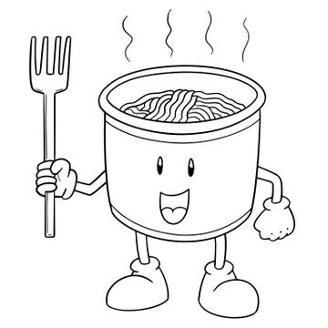 Vector of noodle cup Stock Illustration