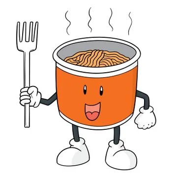 Vector of noodle cup Stock Illustration
