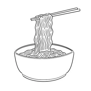 Vector of noodle Stock Illustration