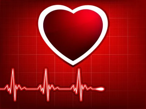 Vector normal ecg red background. EPS 8 イラスト素材